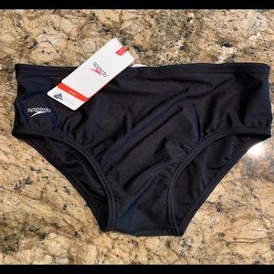 NWT Men’s racing Speedo swimsuit. Black. Size 38.